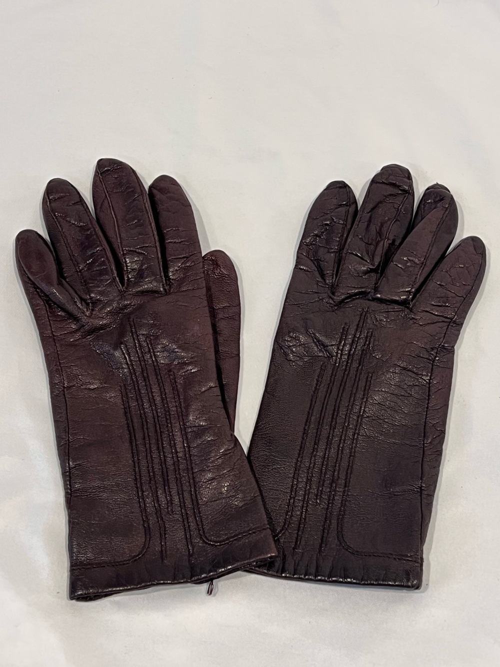 Fownes Genuine Leather Gloves Dark Brown Classic Dress Gloves Lined Women’s 6.5